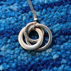 Tiffany & Co. Silver Interlocking Rings Necklace